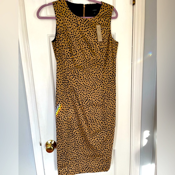 J. Crew, size 4, sheath-style dress in cheetah/animal print. New with tags. - Picture 1 of 10